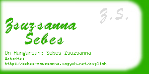 zsuzsanna sebes business card